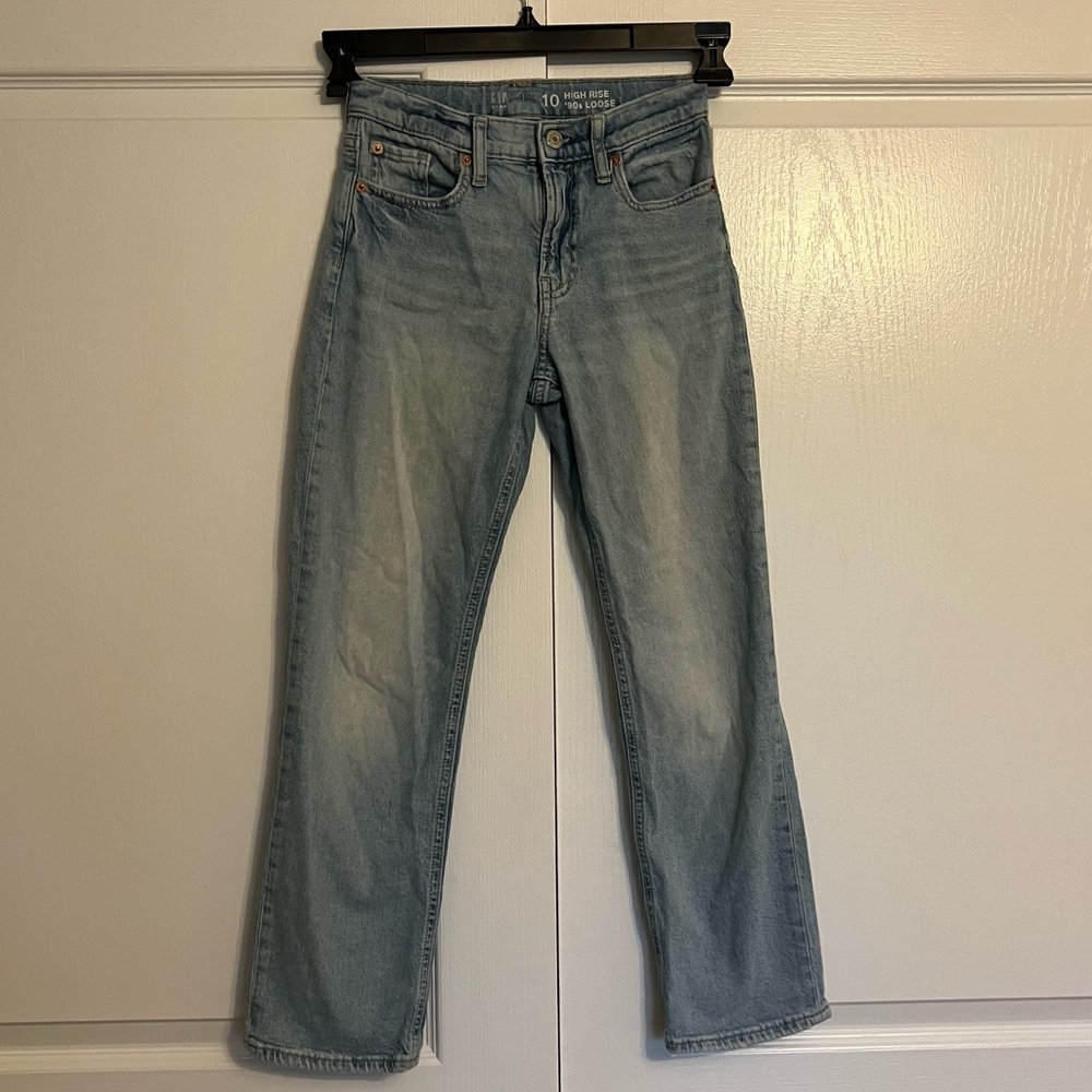 GAP Kids Light Blue '90s High Rise Loose Fit‎ Jeans Size 10